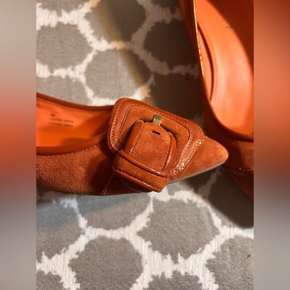 Via Spiga Flats with Decorative Buckle cinnamon suede excellent coquette girl - Picture 16 of 16
